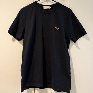 Maison Kitsuné Black Rainbow Fox Patch Exclusive Classic Tee-shirt Mens Size M